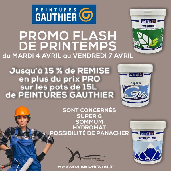 Promo Flash Peintures Gauthier